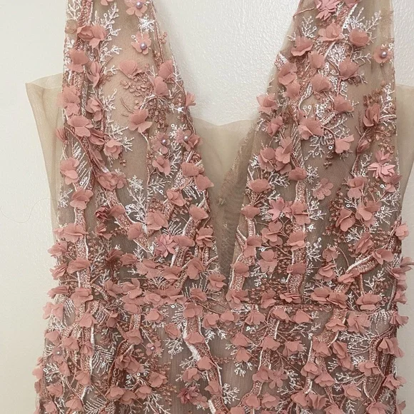 Pink Floral Wedding Gown from René the Label (Size 10) - Picture 7 of 15
